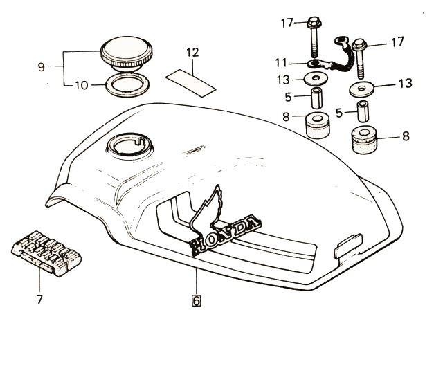 Exploded view tekeningen | Honda MT50 Exploded view tekeningen | Honda MT50