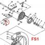 Splitpen Stabilisatiestang / Rempedaal Yamaha FS1/DT Origineel