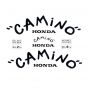 Stickerset Tank Honda Camino Funny Special Zwart