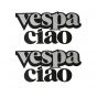 Sticker Vespa Ciao Antraciet 2 Stuks