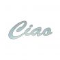 Sticker Ciao Grijs/Oranje 110X50MM