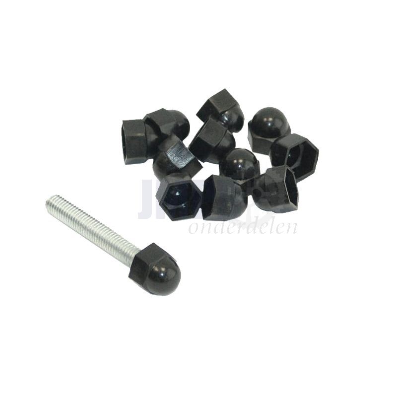 DIN 6334 Hoge (3-D) zeskantmoer Staal zwart | JRV Products