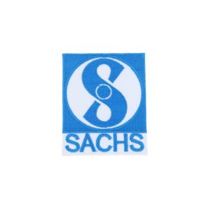 Strijkembleem Sachs Logo Blauw Gevuld