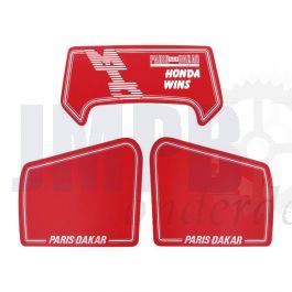 Stickerset Honda MT5 Dakar Honda Wins Rood 3-Delig