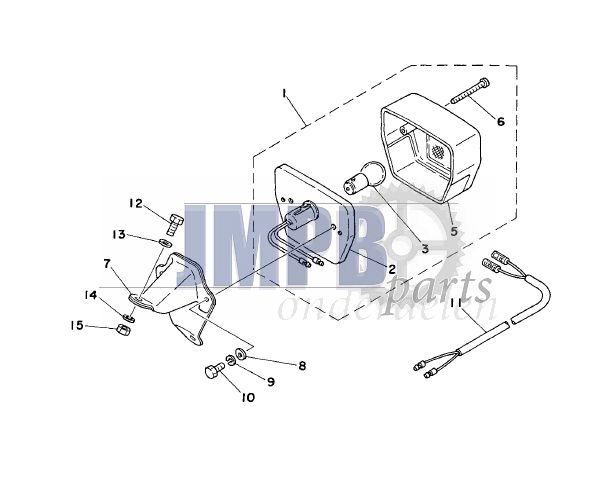 Achterlicht Type 1 Yamaha FS1 DX