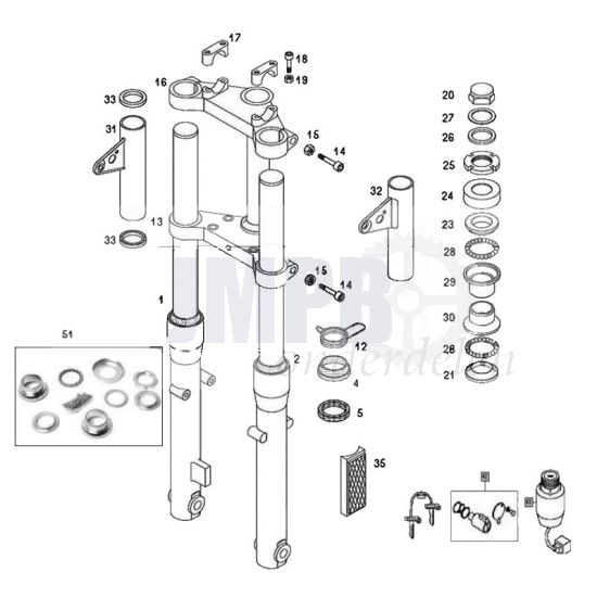 Voorvork Tomos Flexer v.a 2007