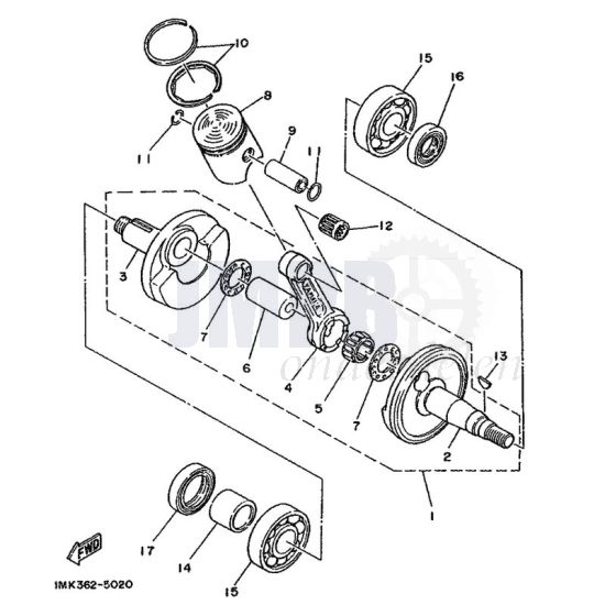 Krukas Yamaha DT50MX