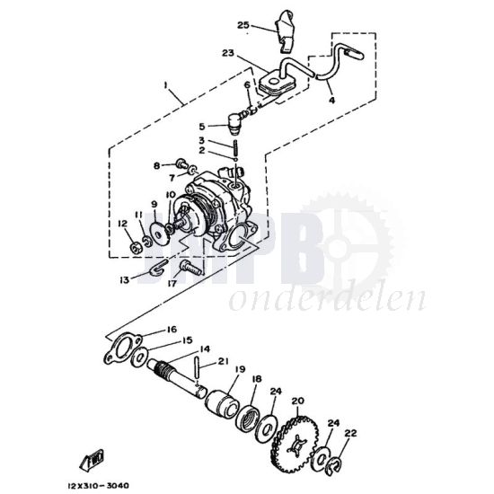 Oliepomp Yamaha DT50MX