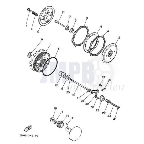 Koppeling Yamaha DT50MX