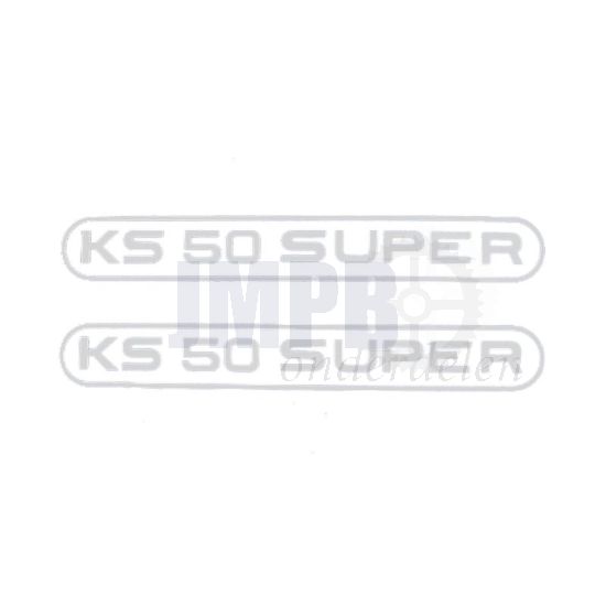 Stickerset Tank Zundapp KS50 Super Wit