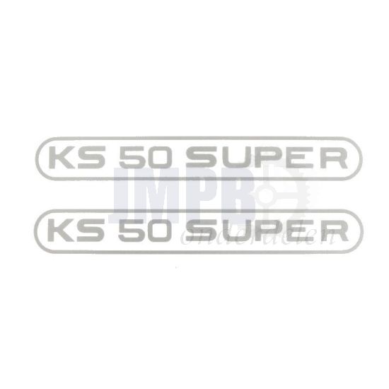 Stickerset Tank Zundapp KS50 Super Grijs