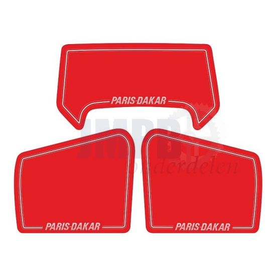 Stickerset Honda MT50 Paris Dakar Rood 3-Delig