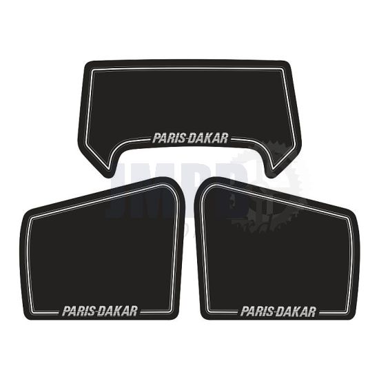 Stickerset Honda MT50 Paris Dakar Zwart 3-Delig