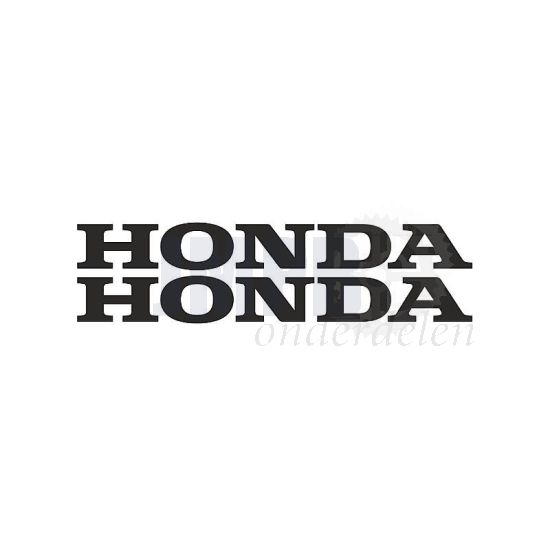 Stickerset Honda Woord Zwart 12CM