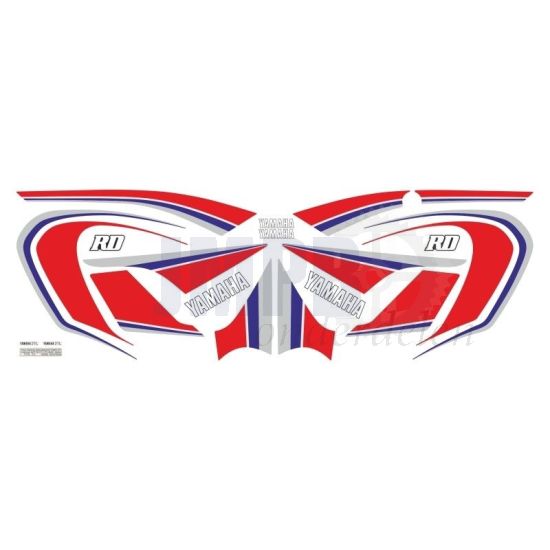 Stickerset Yamaha RD50MX Wit - Compleet