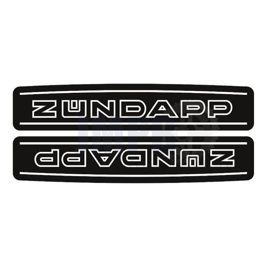 Tankstickers Zundapp 529 Korte Baan Omlijnd