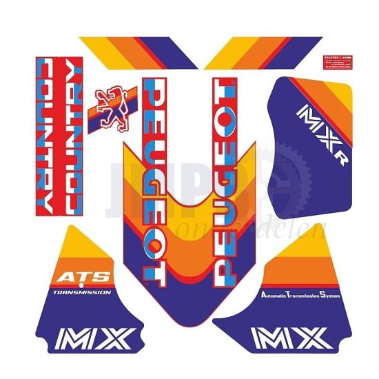 Stickerset Peugeot MX-R Rood Compleet