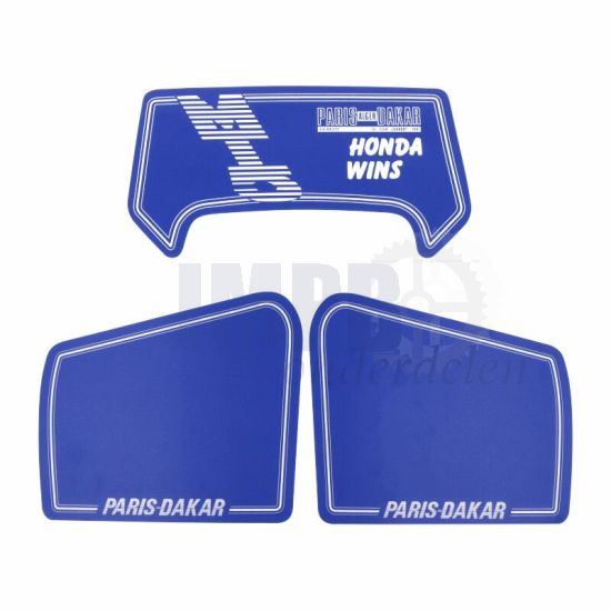 Stickerset Honda MT5 Dakar Honda Wins Blauw 3-Delig