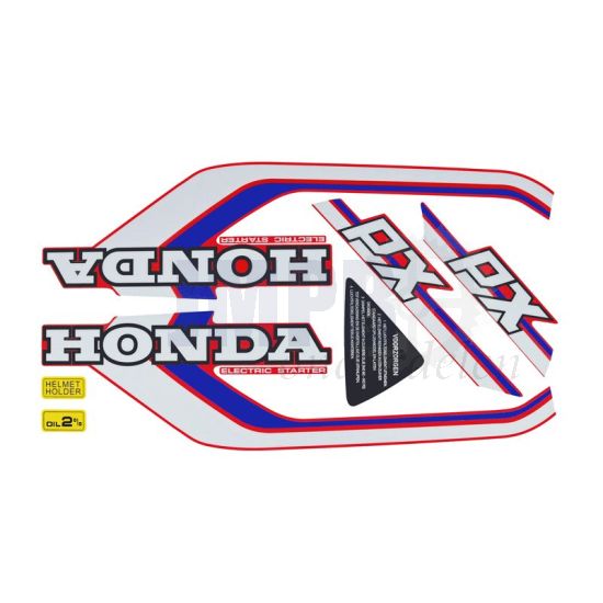 Stickerset Honda Camino/PX Rood/Blauw/Wit