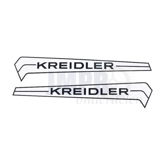 Tankstickers Kreidler Florett Wit/Zwart