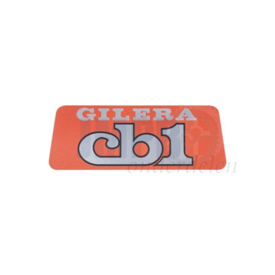 Sticker Logo Gilera CB1 Oranje/Zilver