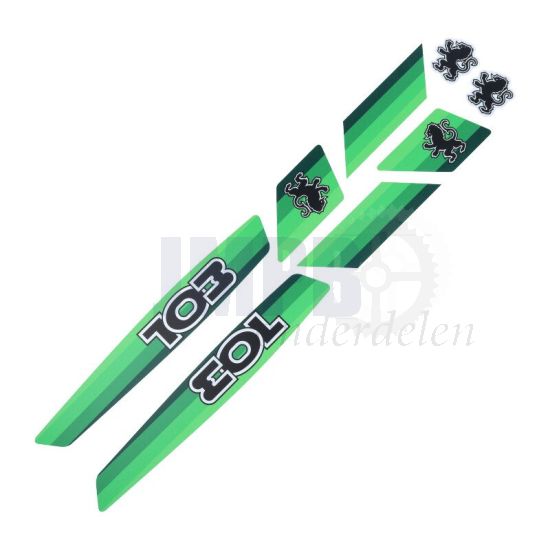 Stickerset Peugeot 103 Groen
