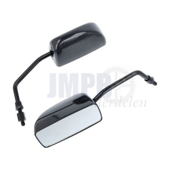 Spiegelset Universeel M8 Model F1 Carbon