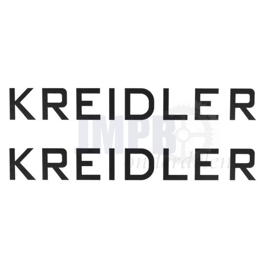 Stickerset Kreidler Woord Zwart Oud Model