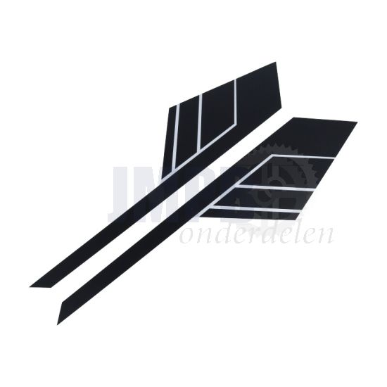 Tanktransferset Zwart Yamaha DT50M/125MX