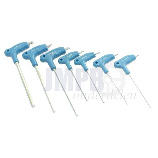 Inbussleutelset 7 Delig Blauw