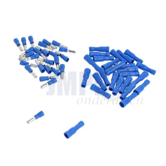 Assortimentset Kabelschoenen Blauw - 50 Delig