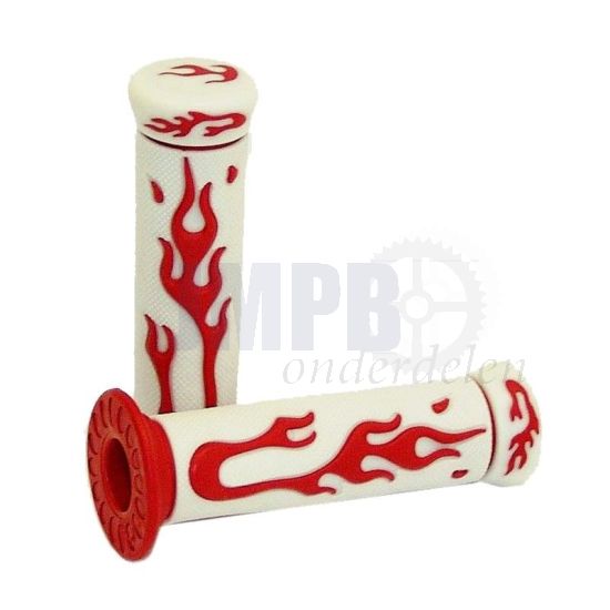 Handvatset Flame Wit/Rood