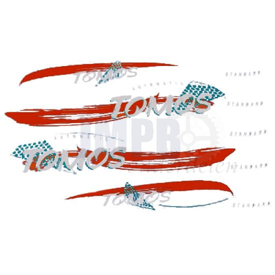 Stickerset Tomos Standard Oranje/Wit