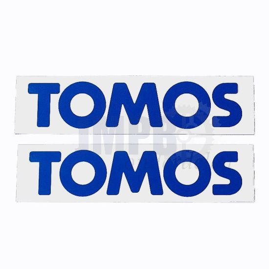 Stickerset Tomos Blauw/Wit 200X50MM