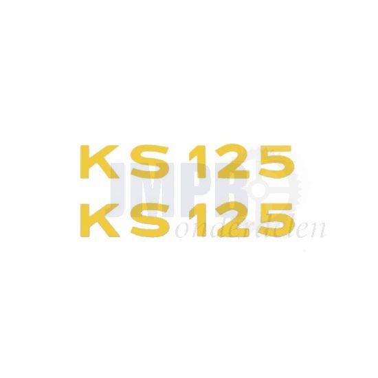 Stickerset Tekst Zundapp KS125 Geel