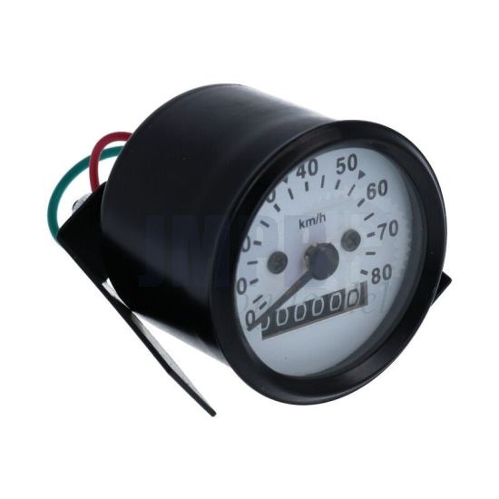 KM Klok 60MM VDO Aansluiting Wit