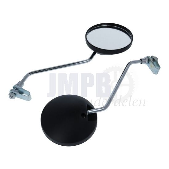 Spiegelset Universeel Rond/Zwart