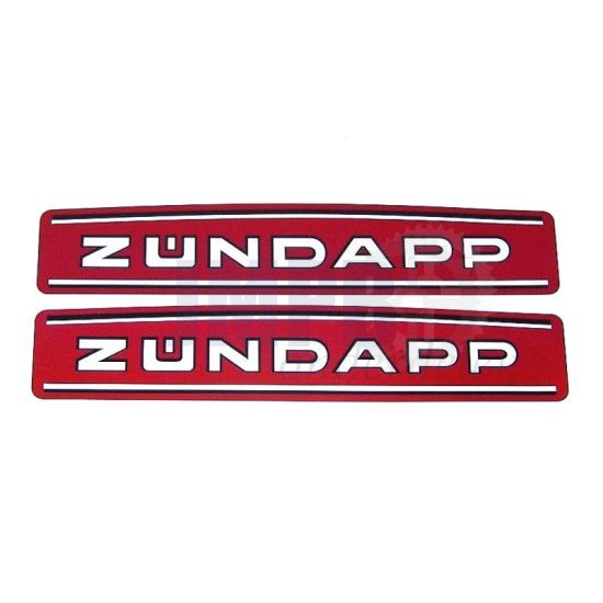 Tankstickers Zundapp 529 Korte Baan Rood