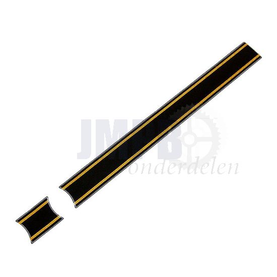 Baansticker Tank Zundapp Zwart/Oranje