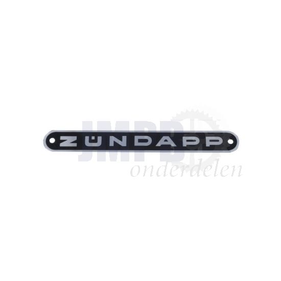 Embleem Zundapp Aluminium Zwart