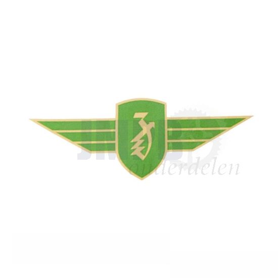 Sticker Zundapp Groen/Goud Voorspatbord