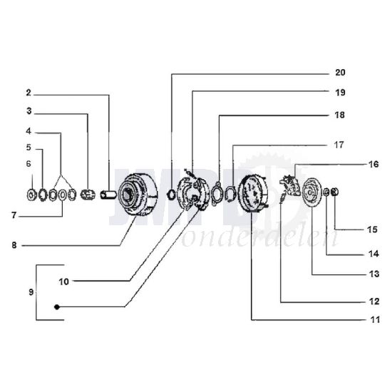 Koppeling Gilera Citta