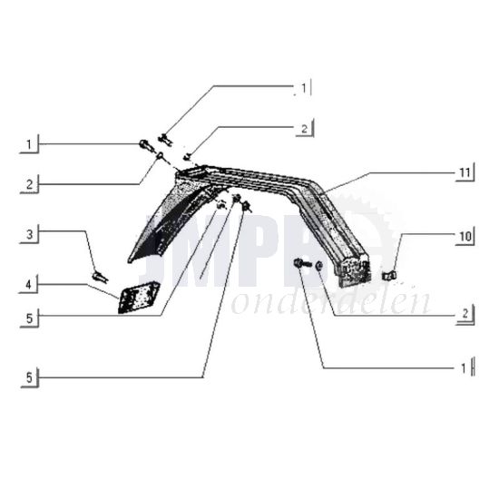 Achterspatbord Gilera Citta