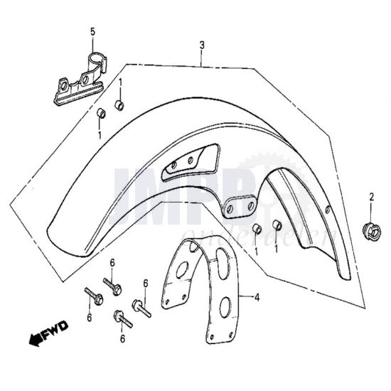 Voorspatbord Honda MB50