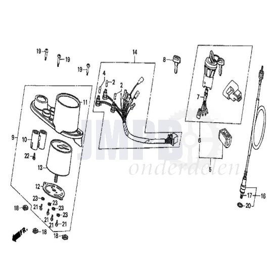 Cockpit / Contactslot Honda MT50