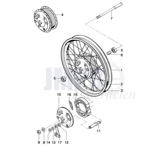 Voorwiel Spaak 160MM Kreidler RS