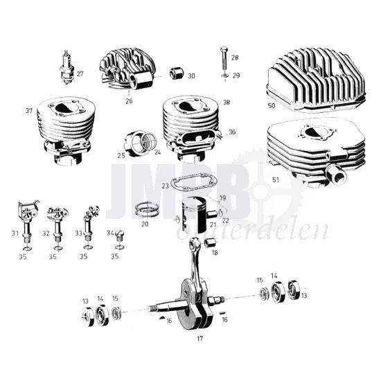 Cilinder / Krukas Sachs 50/3