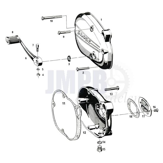 Schakelpedaal / Deksels Sachs 50/4 EKF