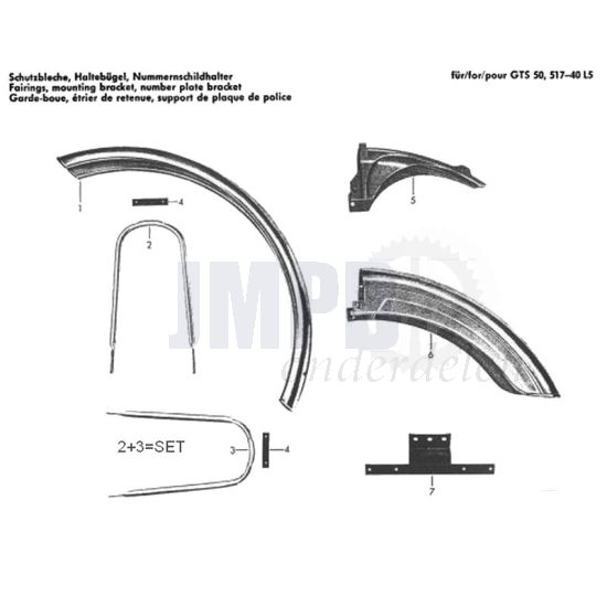 Spatbord Zundapp 517