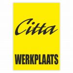 Werkplaatssticker Citta Geel Nederlands